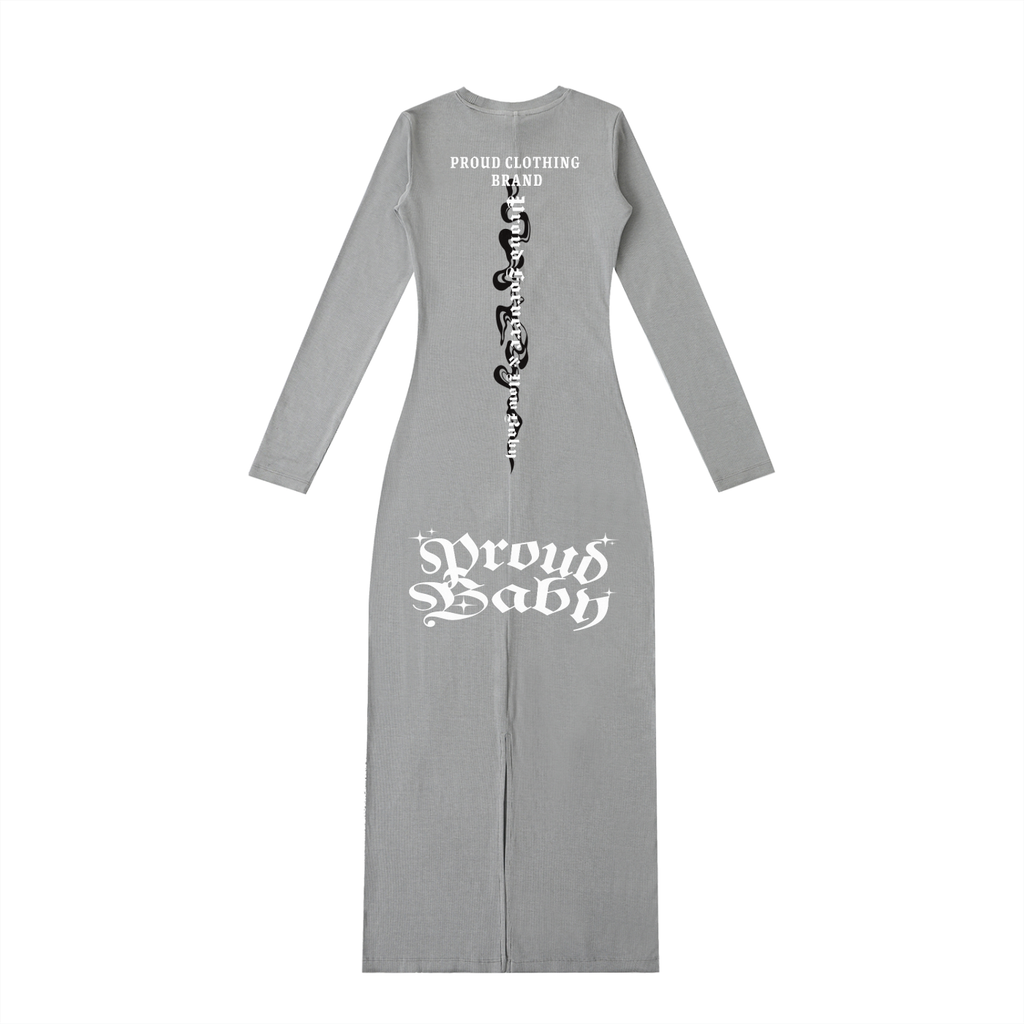 Dyed Washed Slit Maxi Dress