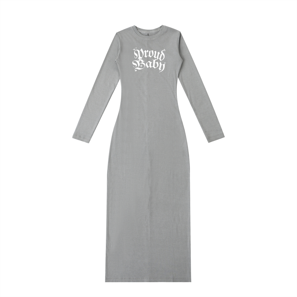 Dyed Washed Slit Maxi Dress